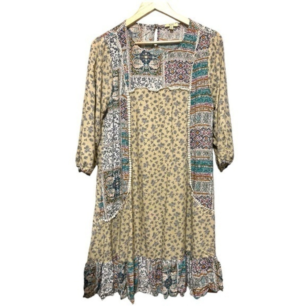 Kori America Bohemian Patchwork Dress